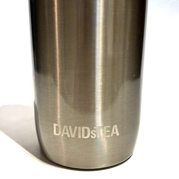 DAVIDs Tea Press Infuser Double-Walled Stainless Steel Travel Mug Silver 16 oz - Picture 3 of 16